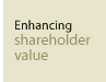 Enhancing shareholder value