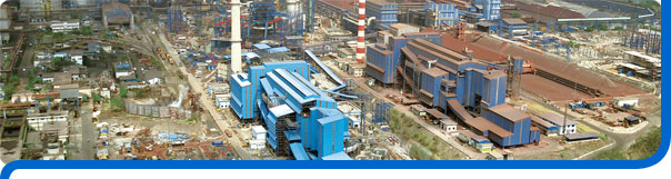 Aerial view of Tata Steel Works, Jamshedpur