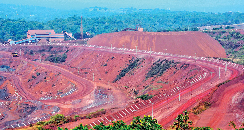 Aerial view of the Noamundi Iron Mine