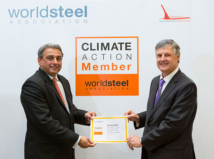 Recognised as worldsteel’s Climate Action Member 2019