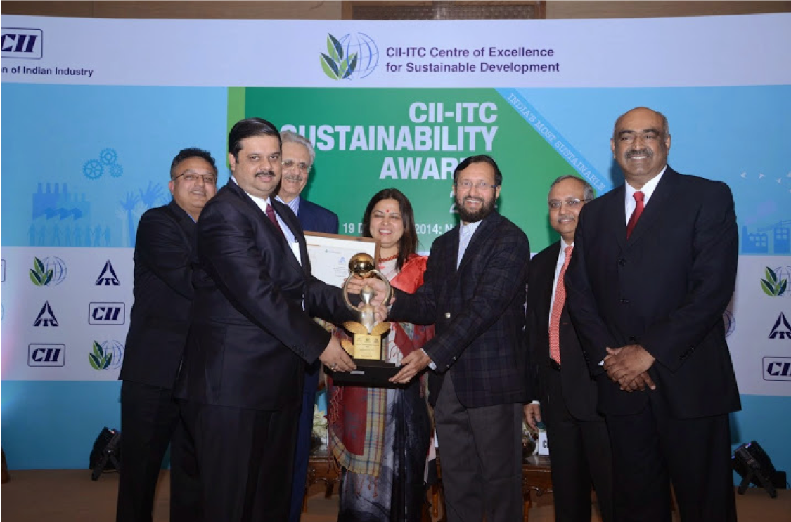 Tata Steel Ltd was awarded the CII-ITC Sustainability Awards 2014