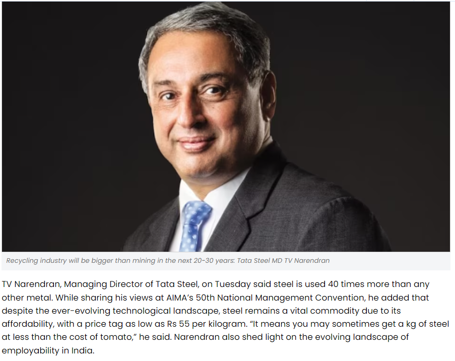 T V Narendran: Tata Steel saw record operational performance in