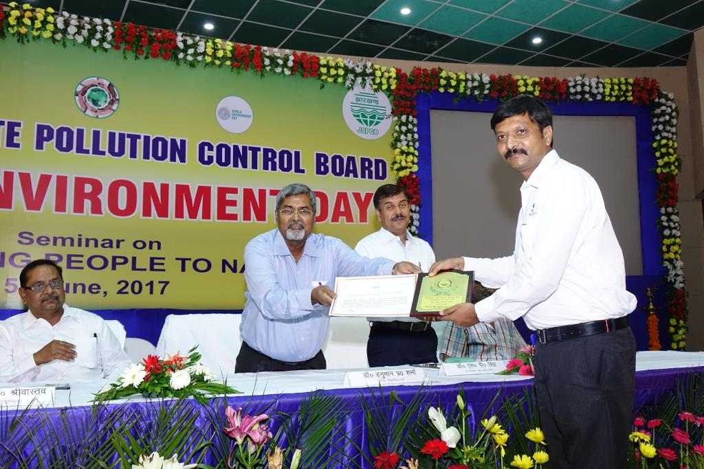 Jharkhand State Pollution Control Board Awards Tata Steel on World Environment Day 2017